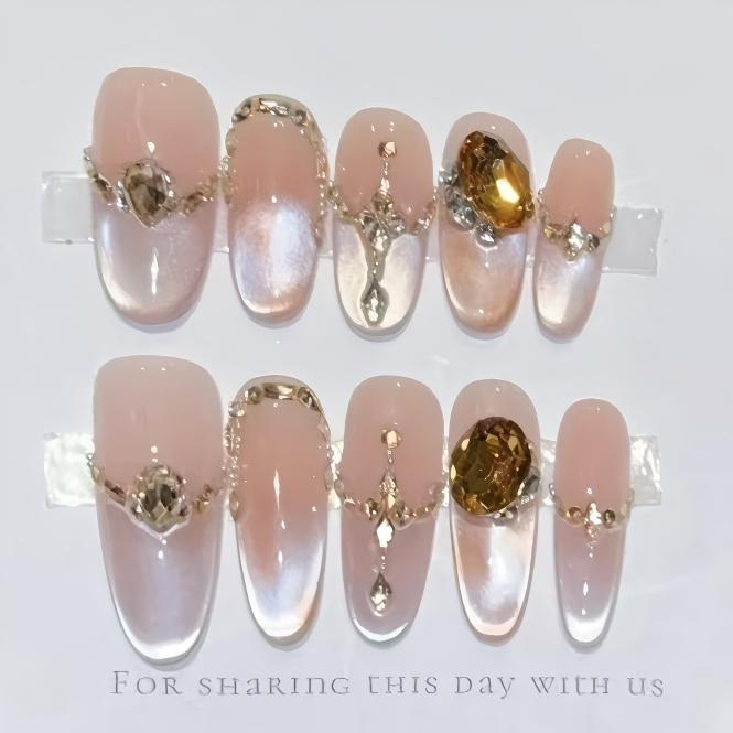 Pink cat's eye diamond