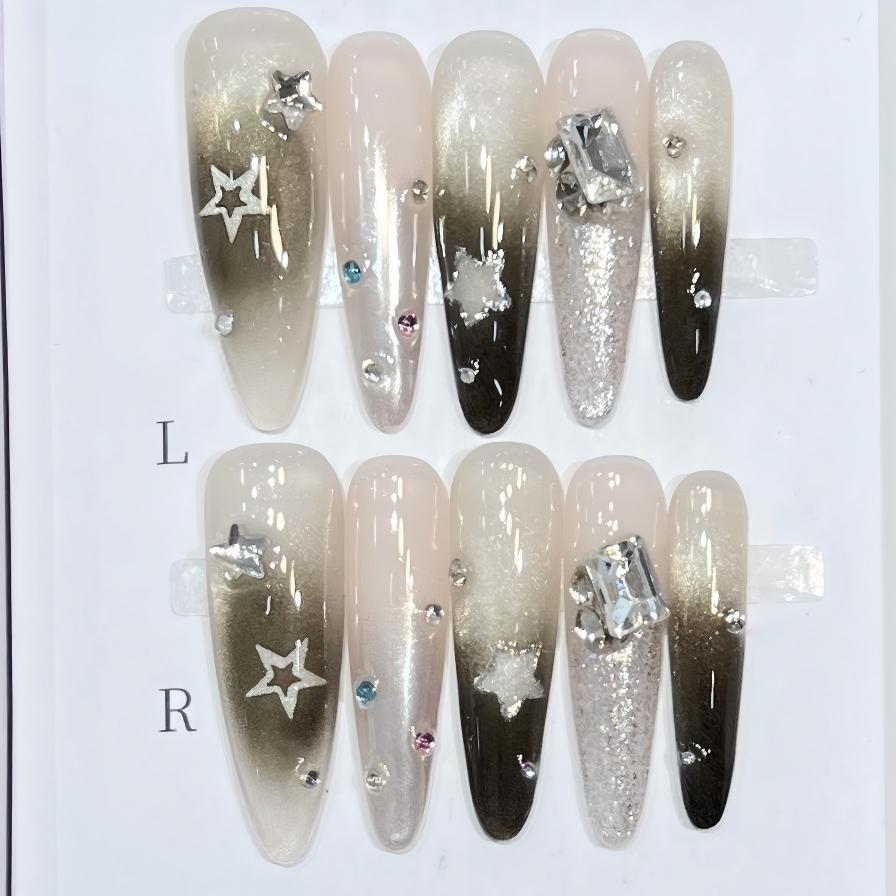 Black and white stars